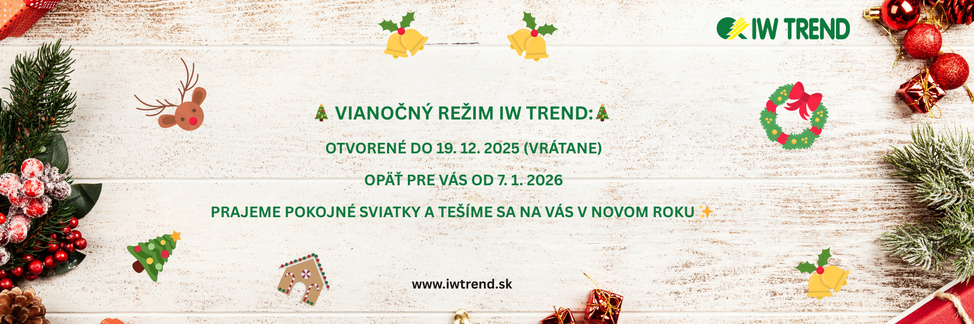 Prevádzka počas vianočných sviatkov