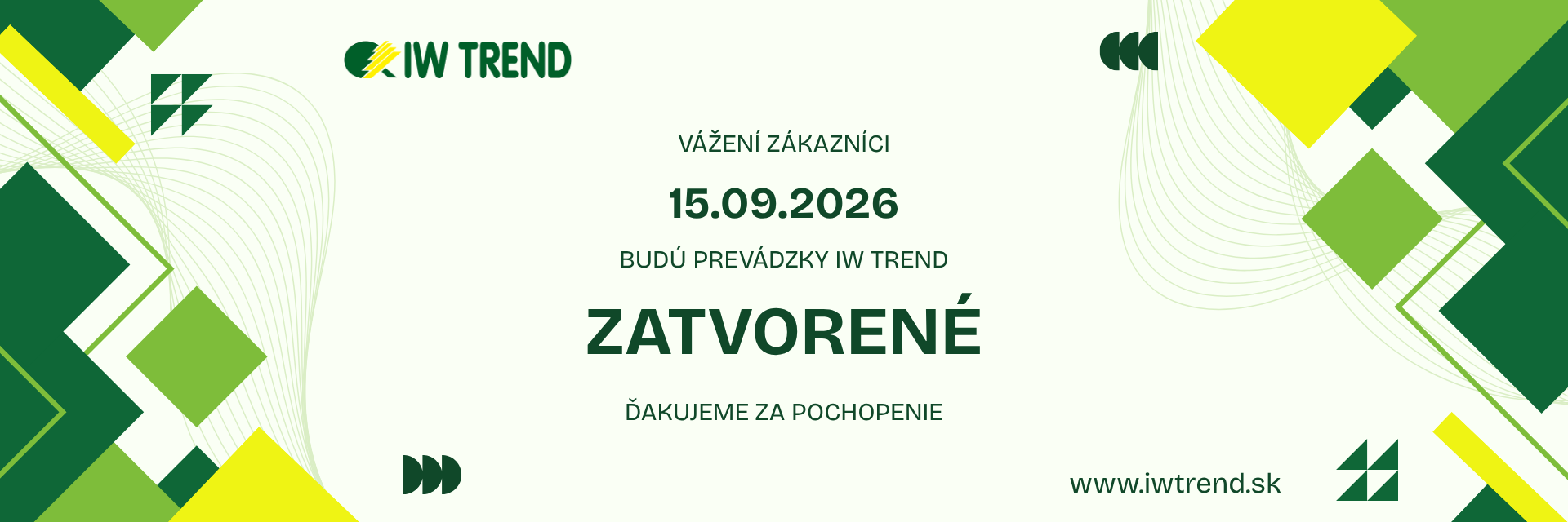 Oznam 15.09.2026
