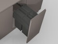 Riex GN87 odpadkový kôš - 400, 2x29L, H463, antracit, výsuv Grass