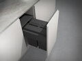 Riex GN87 odpadkový kôš - 450, 2x29L, H463, antracit, výsuv Grass