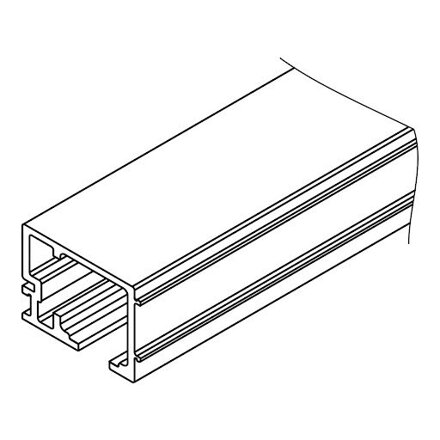 Hawa Junior 100 vedenie na stenu, predvŕtané 2000 mm, eloxovaný hliník