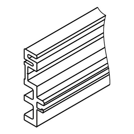 Hawa Junior 100 Spacer dištančná podložka +7 mm odstup 2000 mm, sivý plast