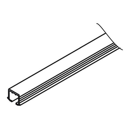 Hawa Clipo 36 horné vedenie jednoduché 2500 mm, eloxovaný hliník