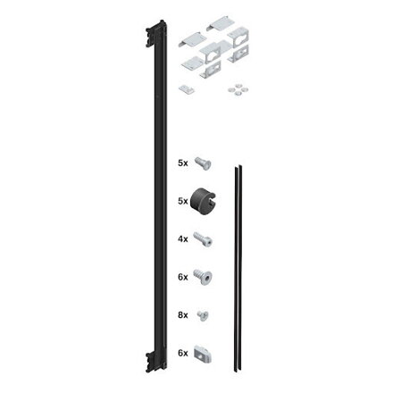 Cinetto PS66 Upevňovacia sada pre drevené dvere, H 2400 - 2700 mm, set pre pravé krídlo