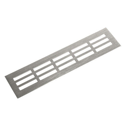 Riex GV44 hliníková vetracia mriežka, 60x800 mm, imitácia nerez Riex GV44 hliníková vetracia mriežka, 60x800 mm, imitácia nerez