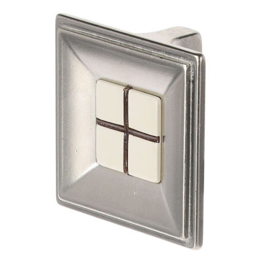 Citterio Giulio XR29 knopka veľký, 32 mm, matný nikel/ porcelán Citterio Giulio XR29 knopka veľký, 32 mm, matný nikel/ porcelán