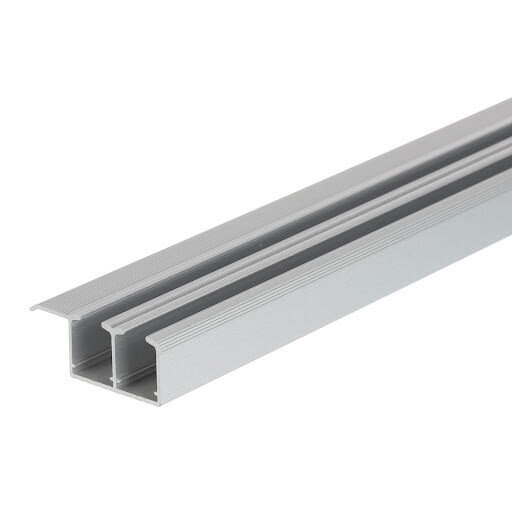 Riex ES45 Horné vedenie dvojité, pre sklenené vložené dvere 4-5 mm, 2000 mm, eloxovaný hliník Riex ES45 Horné vedenie dvojité, pre sklenené vložené dvere 4-5 mm, 2000 mm, eloxovaný hliník