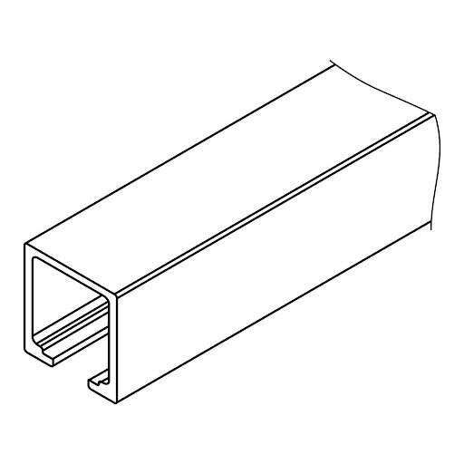 Hawa Junior 100 vedenie do stropu, predvŕtané 2500 mm, eloxovaný hliník Hawa Junior 100 vedenie do stropu, predvŕtané 2500 mm, eloxovaný hliník