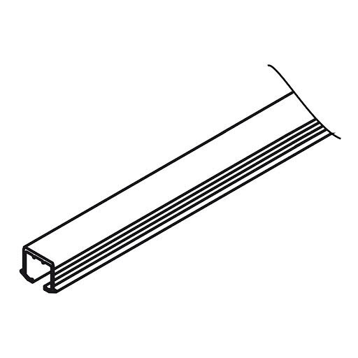 Hawa Clipo 36 horné vedenie jednoduché 2500 mm, eloxovaný hliník Hawa Clipo 36 horné vedenie jednoduché 2500 mm, eloxovaný hliník