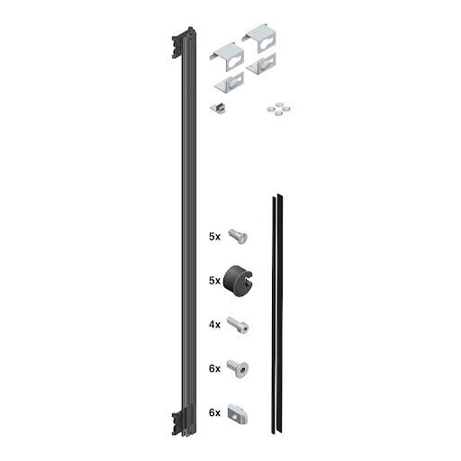 Cinetto PS66 Upevňovacia sada pre sklenené dvere, H 2400 - 2700 mm, set pre ľavé krídlo Cinetto PS66 Upevňovacia sada pre sklenené dvere, H 2400 - 2700 mm, set pre ľavé krídlo