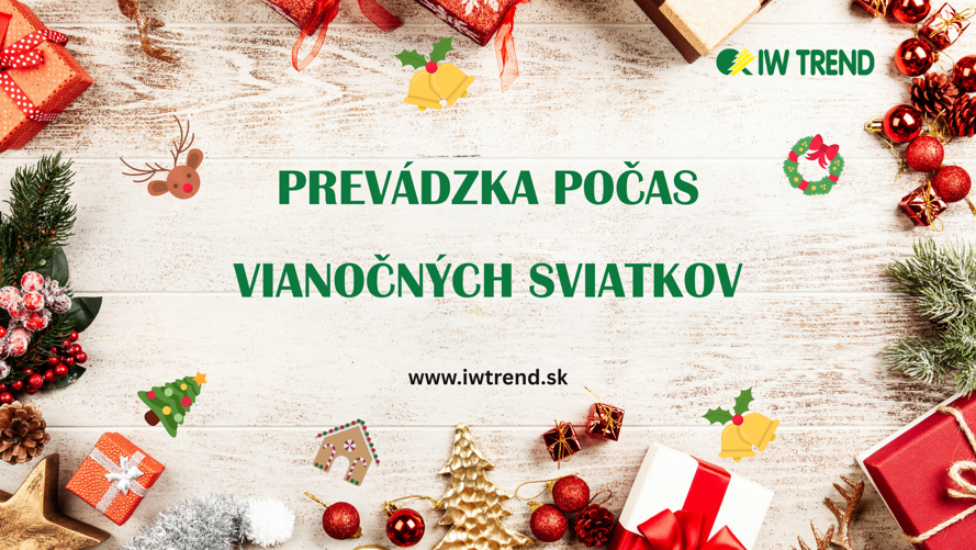 Prevádzka počas vianočných sviatkov 2025/2026